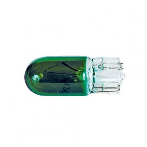 Lámparas wedge 12v 3w (t10) w2.1x9.5d verde.blis 2 ud