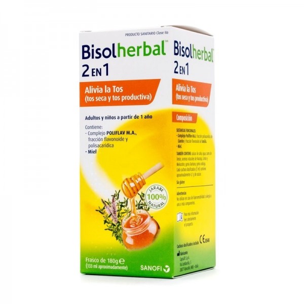 Bisolherbal 2 en 1 Malvavisco Tomillo y Llanten 120ml