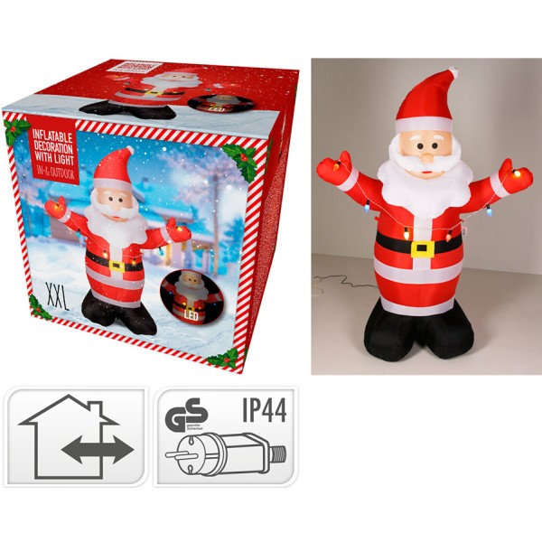 Papa noel hinchable con 1 led