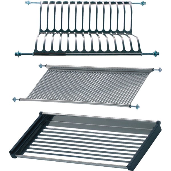 Escurreplatos y vasos para armario, ecr01, acero inoxidable, 700 x 280 x 65 mm